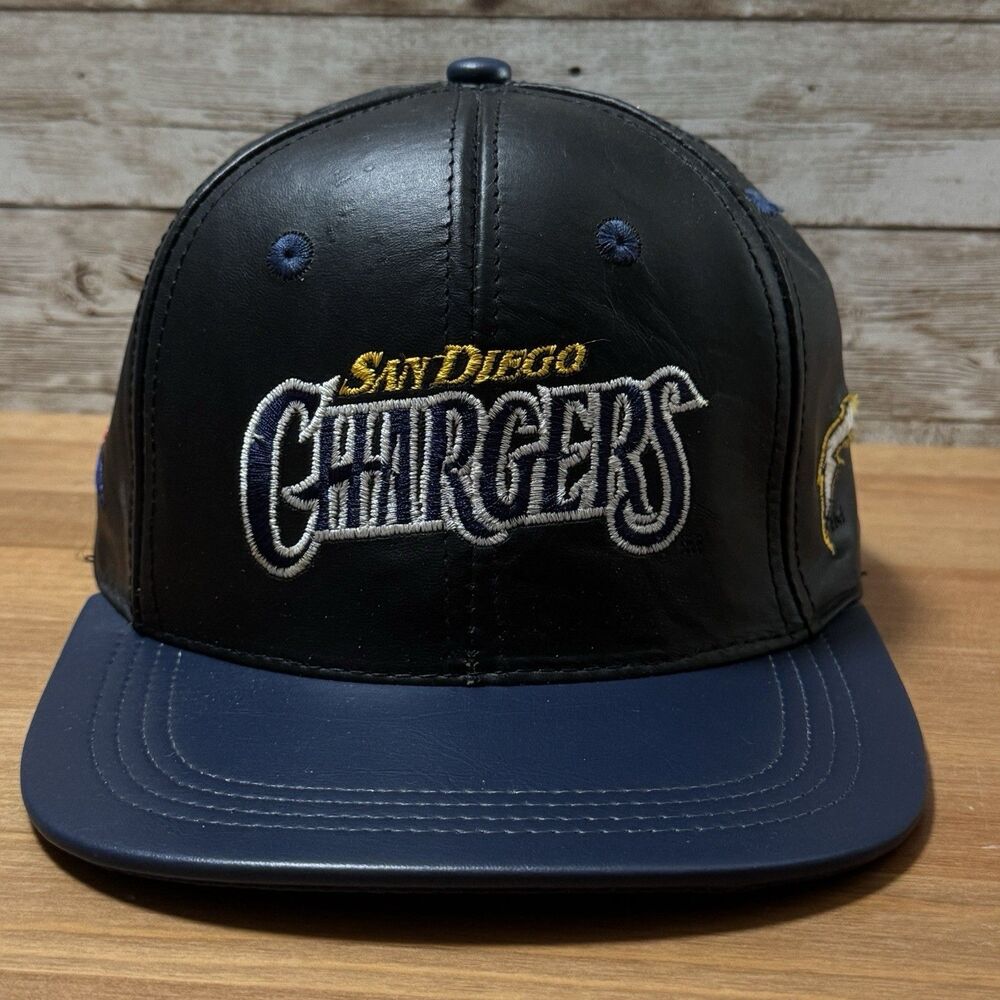 Vintage San Diego Chargers Genuine Leather Hat Snapback Modern Team NFL